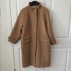 J. Crew Camel Trench Wool Coat